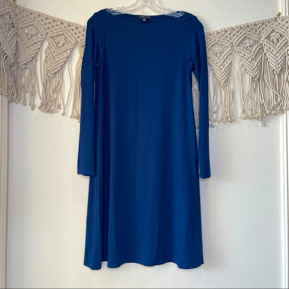 Eileen Fisher Blue Shift Dress